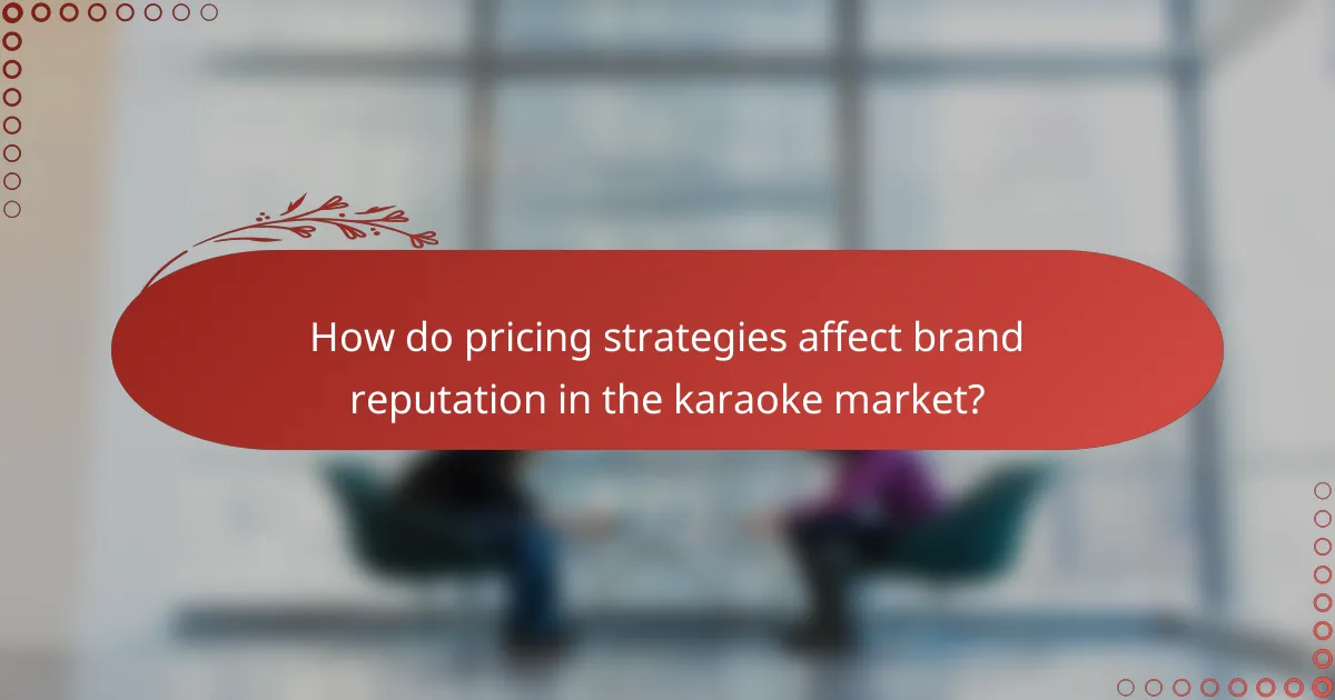 How do pricing strategies affect brand reputation in the karaoke market?