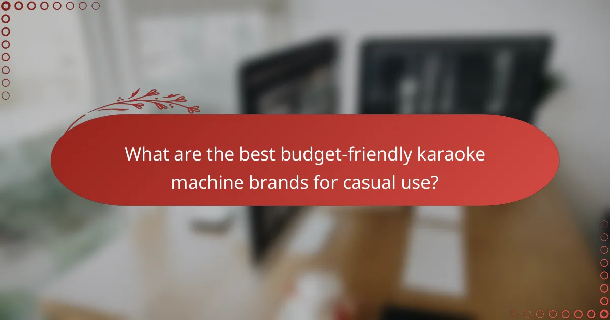 What are the best budget-friendly karaoke machine brands for casual use?