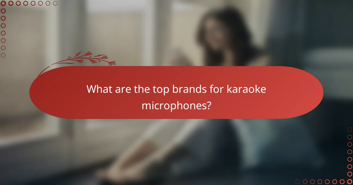 What are the top brands for karaoke microphones?